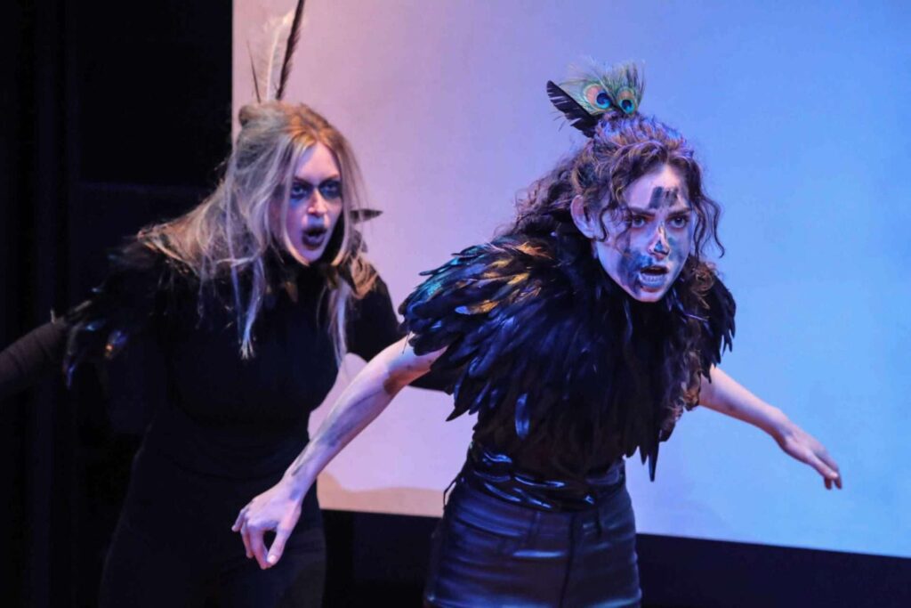 Actors on stage with makeup