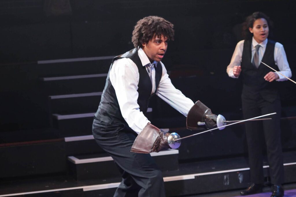 Actor with swords